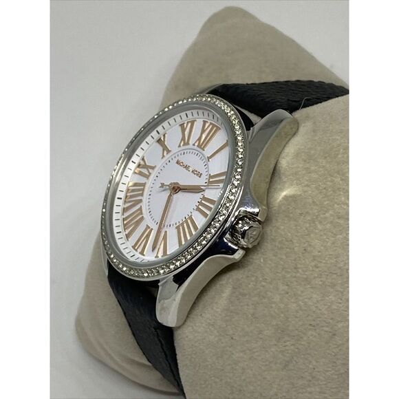 Michael Kors Kacie MK3567 Women's Black Leather Analog Dial Quartz Watch EY424 - Picture 4 of 12